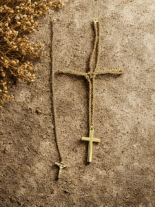 Jewelry Gold Jesus Cross Necklace Stainless Steel Crucifix Men's and women,s Cross Pendant Necklace - Image 2