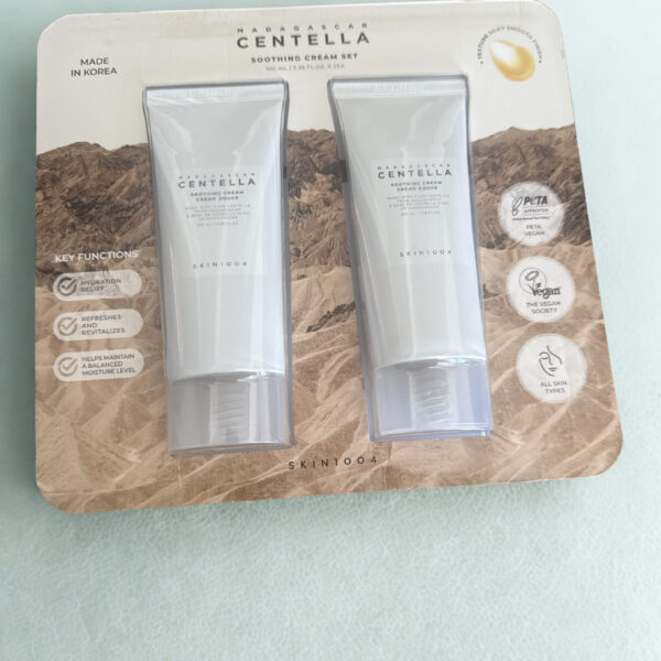 Skin1004 Madagascar Centella Soothing Facial Cream, 3.38 fl oz, 2-pack