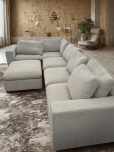 homasville Tisdale Modular Sectional 6-piece Beige with Storage Ottoman Item 1783045 - Image 2