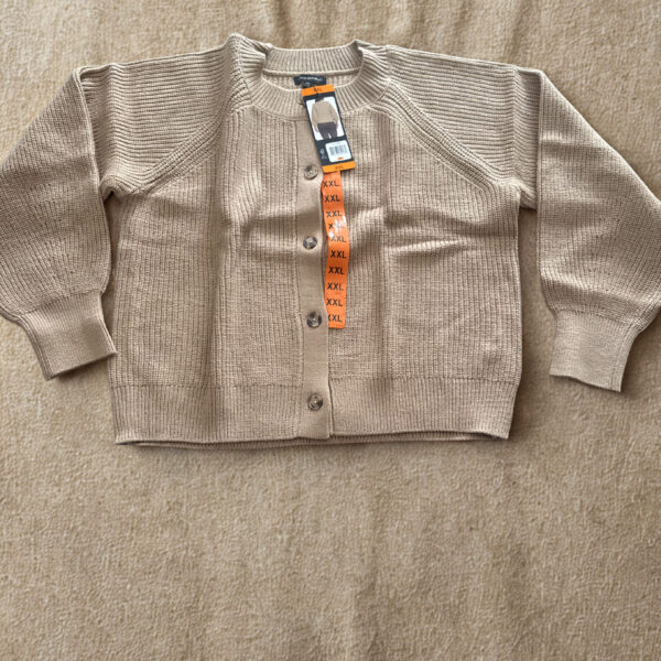 Banana Republic Women’s L Beige Button-Front Knit Cardigan Sweater