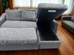 Coddle Cameron Convertible Sofa with Reversible Chaise and Storage, Gray - Image 2