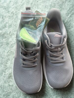 Women's Lightweight Gray Mesh Walking Sneakers – Comfortable Lace-Up Casual Athletic Shoes