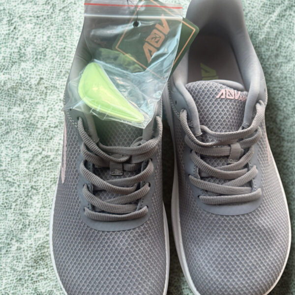 Women's Lightweight Gray Mesh Walking Sneakers – Comfortable Lace-Up Casual Athletic Shoes