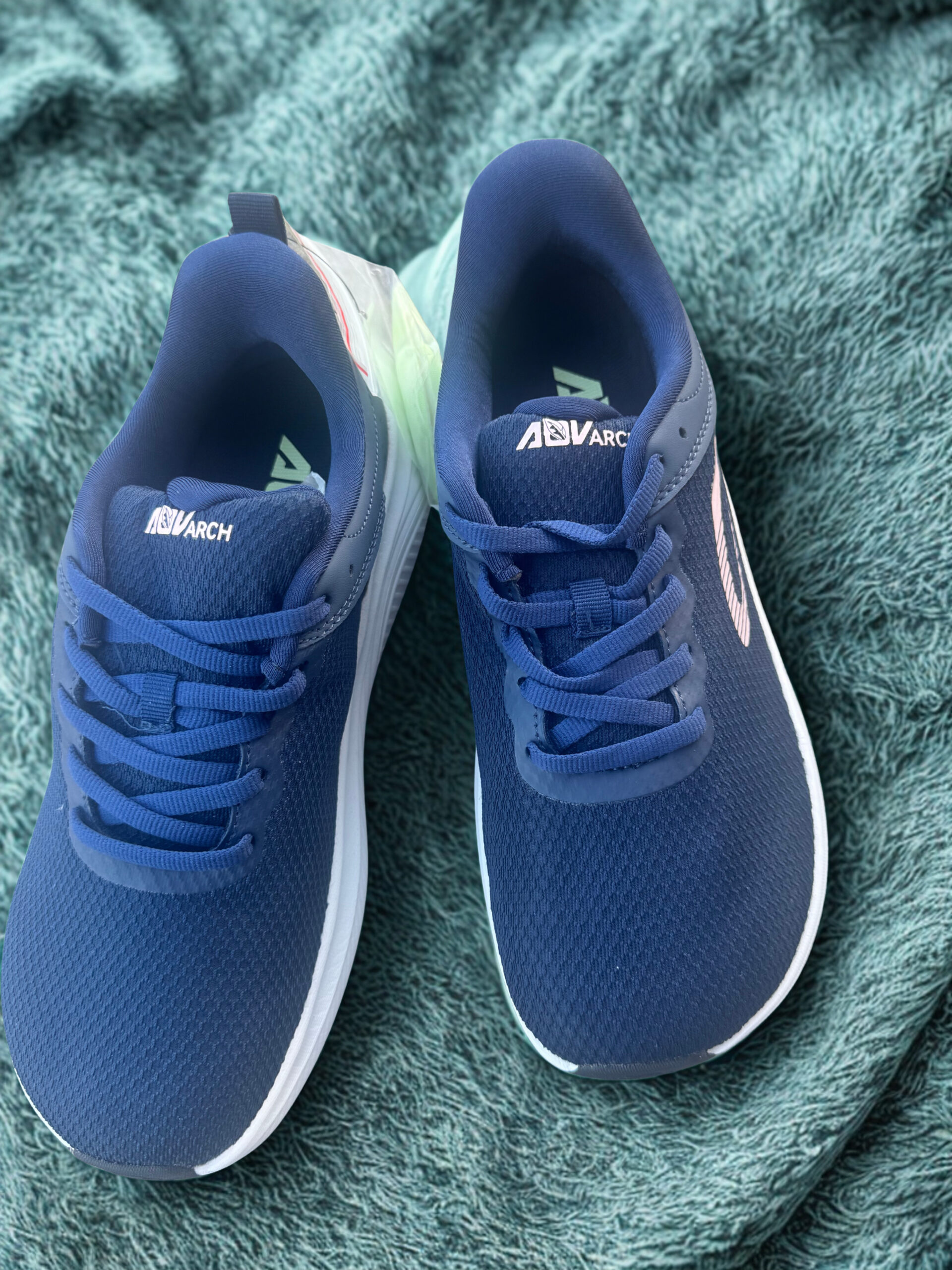 IMG_8726 Women's Lightweight blue Mesh Walking Sneakers – Comfortable Lace-Up Casual Athletic Shoes - Image 1