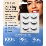 Velour Self-Adhesive, Pre-Trimmed Lashes, 3-pack